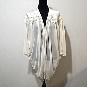 Victoria's Secret Gold Label Beaded Sheer Robe Cover Up